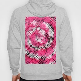 Spiral Swirl Abstract Art Pink and White / GFTswirl003 Hoody