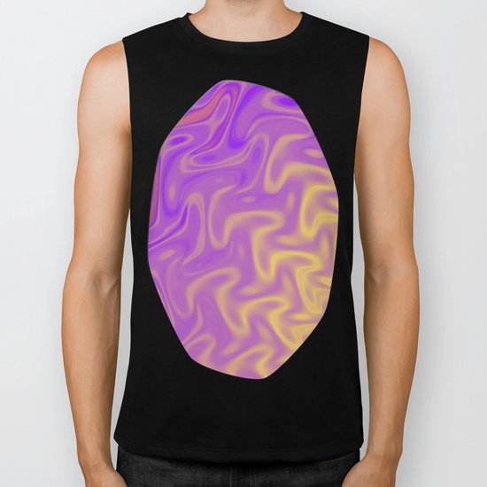Ripples Fractal in Tropical Punch Biker Tank