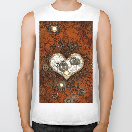Steampunk, wonderful heart Biker Tank