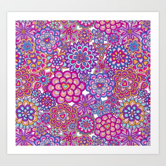 My happy flowers Art Print