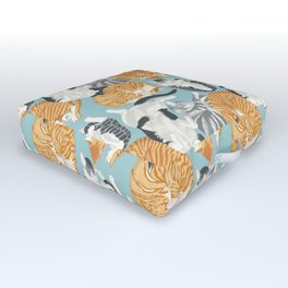 Curled Up Cats Outdoor Floor Cushion | Cats, Sleeping, Cat, Domesticcat, Catlover, Curledup, Orange, Drawing, Tabbycat, Tuxedocat 