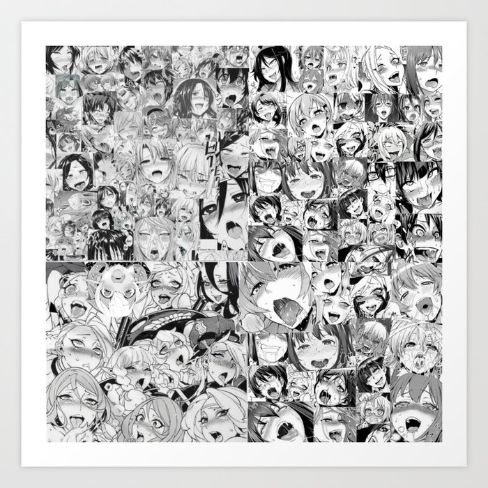 Ahegao Face Art Print By Queengeek Society6 *exact sizing may vary slightly due to. ahegao face art print by queengeek