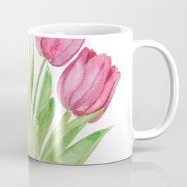 pink tulips watercolor Coffee Mug