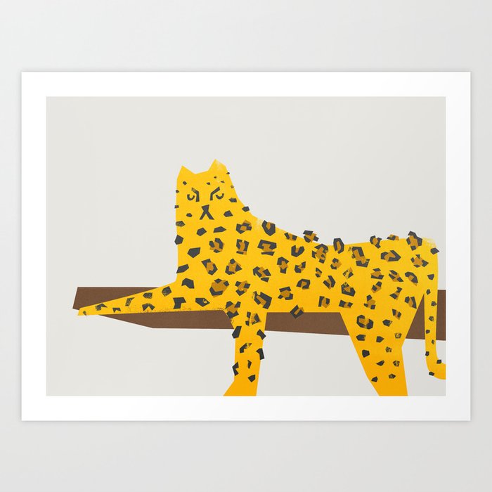 Leopard Lazy Art Print