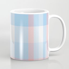 Sky blue Plaid Tartan Checkered Pattern Coffee Mug