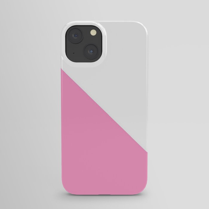 just two colors 5: pink and white iPhone Case