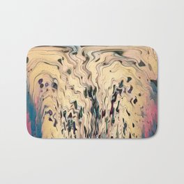 Sand Brown Abstract Painting Bath Mat