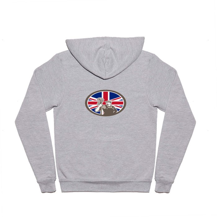 British Industrial Cleaner Union Jack Flag Icon Hoody