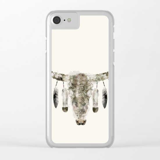 Cow Skull Clear iPhone Case