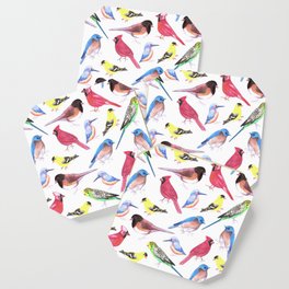 Colorful birds in tetrad color scheme Coaster