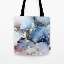 Cotton Candy Skies - alcohol ink abstract sunset sky Tote Bag
