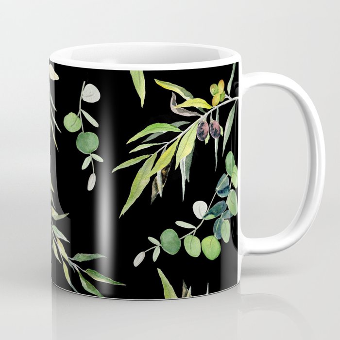 Eucalyptus and Olive Pattern  Coffee Mug