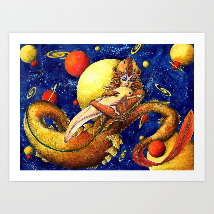 Space Mermaid Art Print