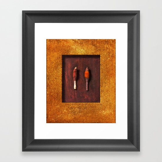 keeping warm Framed Art Print
