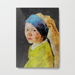Blue Reading a Letter Metal Print | Watercolor, Canvas, Oil, Painting, Palette, Johannesvermeer, Girl 