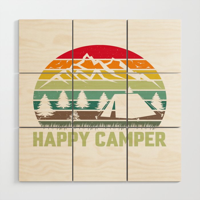 Happy Campers Wood Wall Art