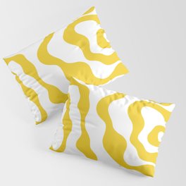 Henri Matisse Inspired Yellow Abstract Wave Pattern Pillow Sham