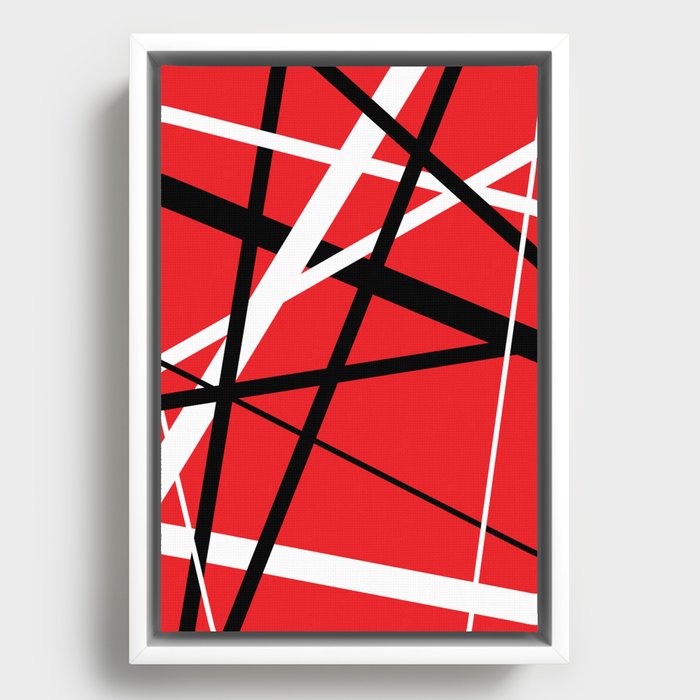 Rock And Roll Stripes Framed Canvas