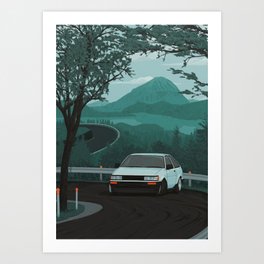 Mountain Pass Drift 01 Art Print