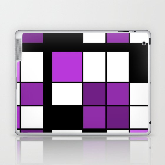De Stijl Style Geometrical Art Purple Laptop & iPad Skin