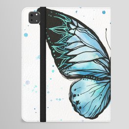 Butterfly Light Blue Tribal iPad Folio Case