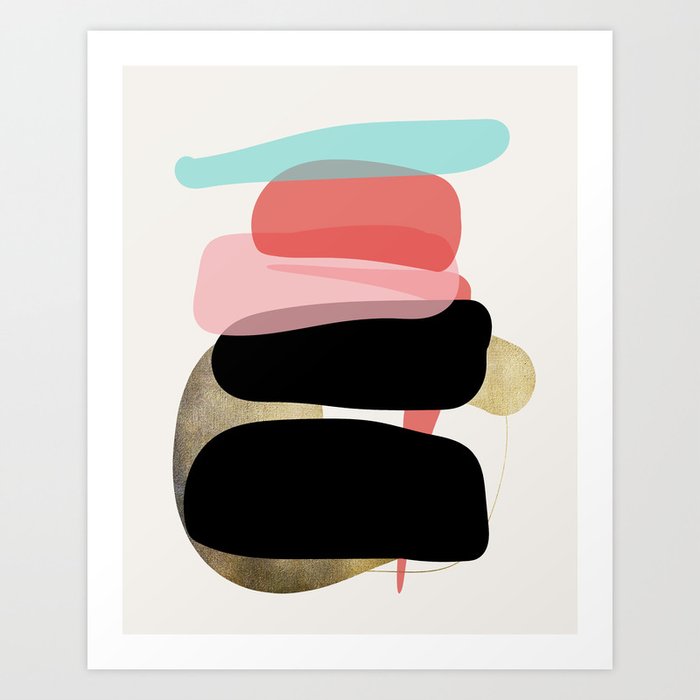 Modern minimal forms 1 Art Print by NaturalColors | Society6