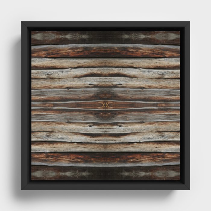 wood 2 Framed Canvas