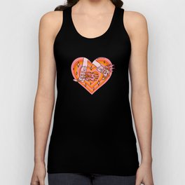Running Cowgirl Tank Top | Curated, Cowboyboots, Western, Flame, Heart, Country, Pink, Drawing, Fire, Fashion 