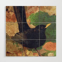 Blackbird - Léo-Paul Robert 1880 Merle Noir Wood Wall Art