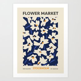 Flower Market Stockolm Art Print