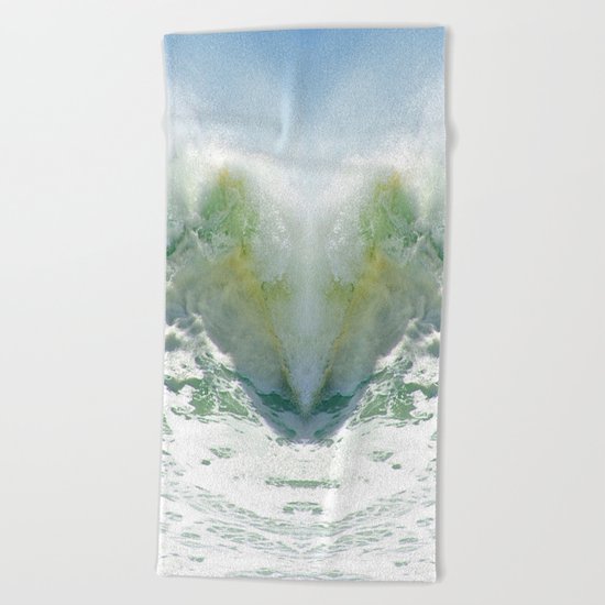 Christmas Wave Beach Towel