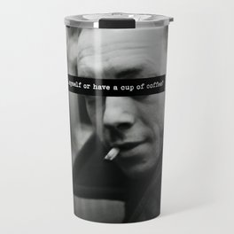 "Should I Kill Myself or Have a Cup of Coffee?" Albert Camus Quote Travel Mug