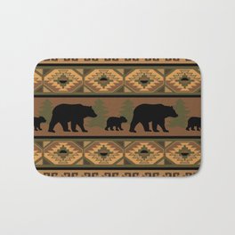 Black Bear and Cub Bath Mat