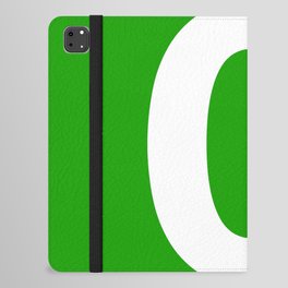 Number 0 (White & Green) iPad Folio Case