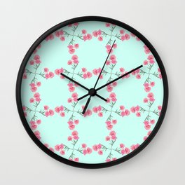  Carnation pattern, flowers pattern  Wall Clock