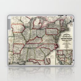 United States-Phelps's National map-1852 vintage pictorial map Laptop Skin