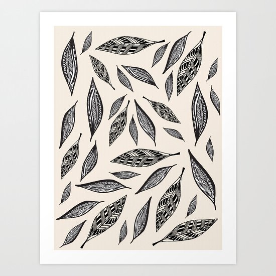 BOHO FEATHERS Art Print
