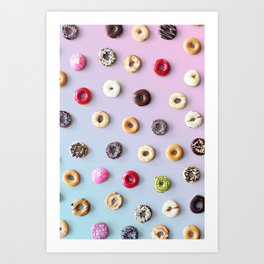 Colorful Donuts Art Print