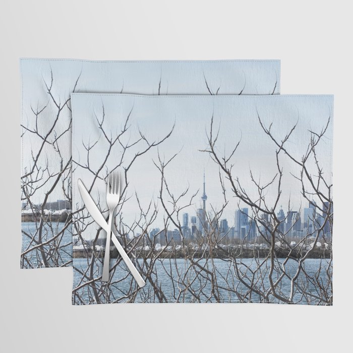 The Toronto Skyline from Tommy Thompson Park on March 20th, 2022. IV Placemat