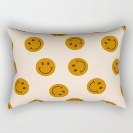 70s Retro Smiley Face Pattern Rectangular Pillow