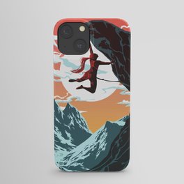 Rock Climbing Girl Vector Art iPhone Case