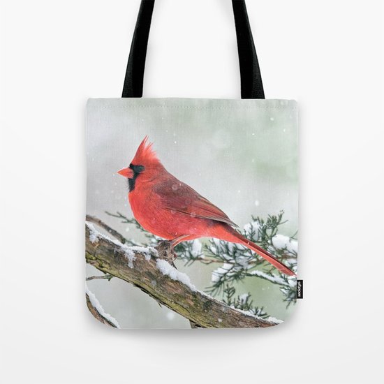 Cardinal Holding Steady in the Storm Tote Bag