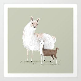 Llama Mama Art Print