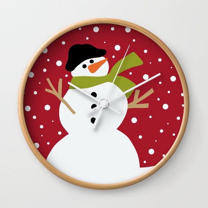 Cute snowman Wall Clock