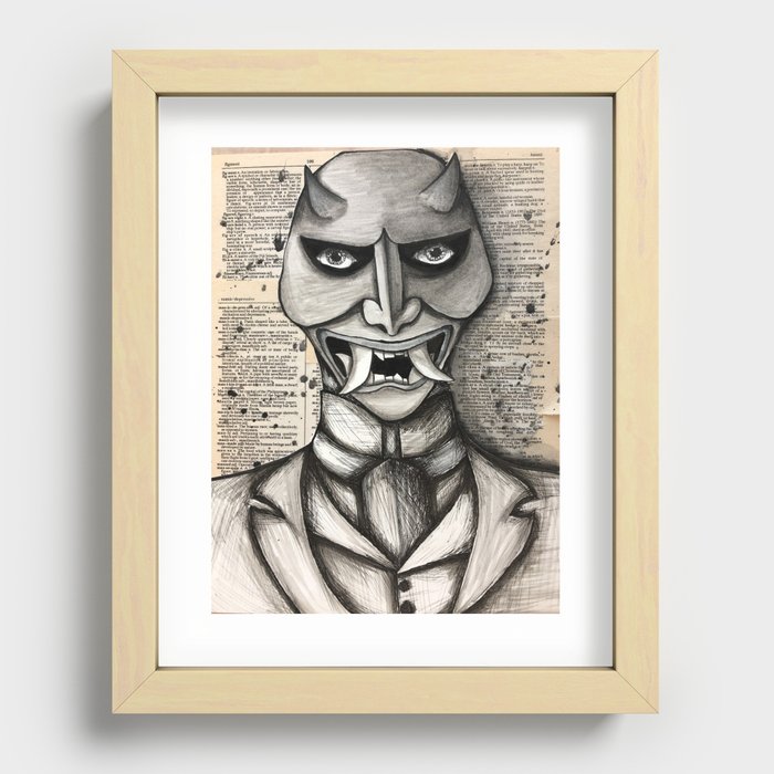 The Gentleman Kabuki Ghost  Recessed Framed Print