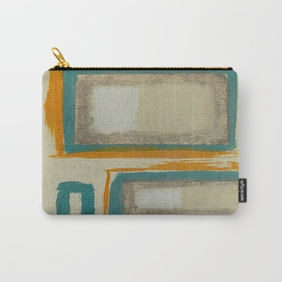 Soft And Bold Rothko Inspired - Modern Art - Teal Blue Orange Beige Carry-All Pouch