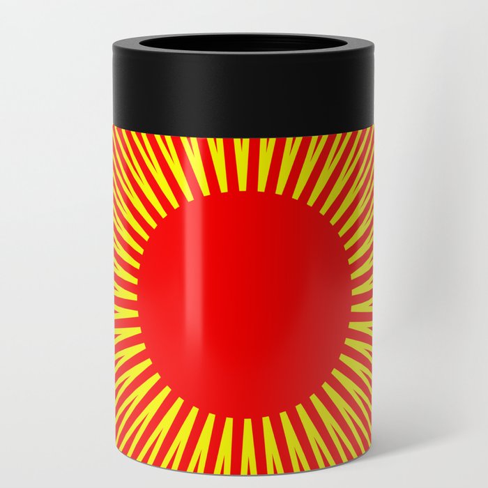 sun with red background Can Cooler