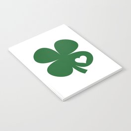 Clover Heart Irish Green St. Patrick's Day Shamrock Notebook