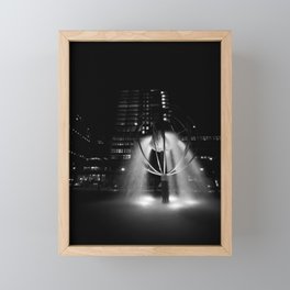 Long Exposure Fountain Framed Mini Art Print