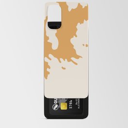 Rustic Cowhide in Retro Tan + Yellow Android Card Case